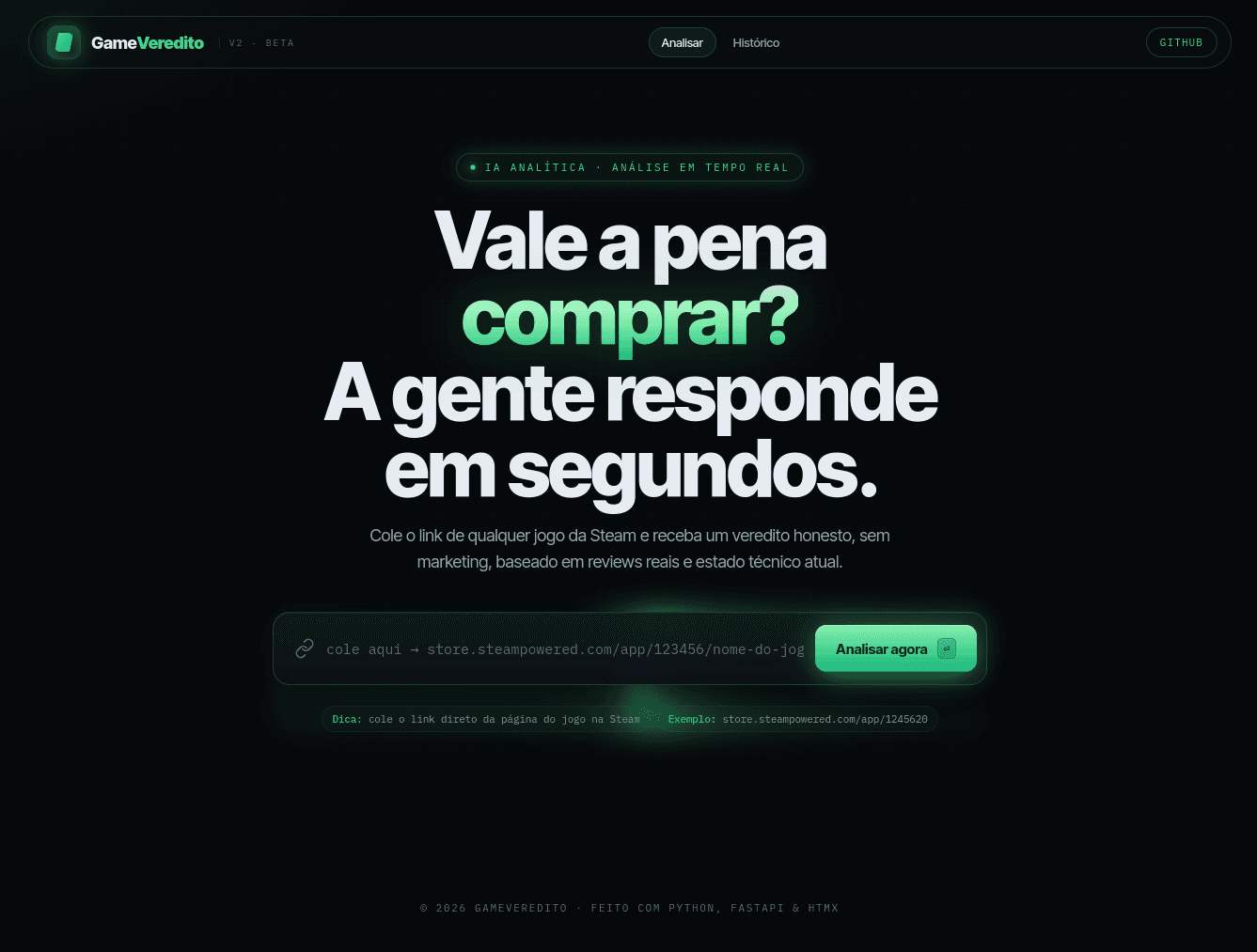 Game Veredito UI